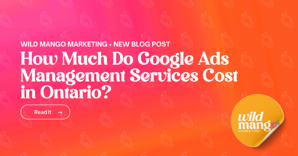 google ads management cost ontario