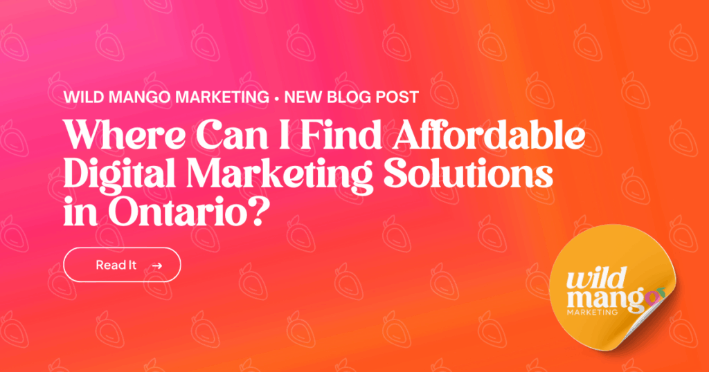 affordable digital marketing Ontario
